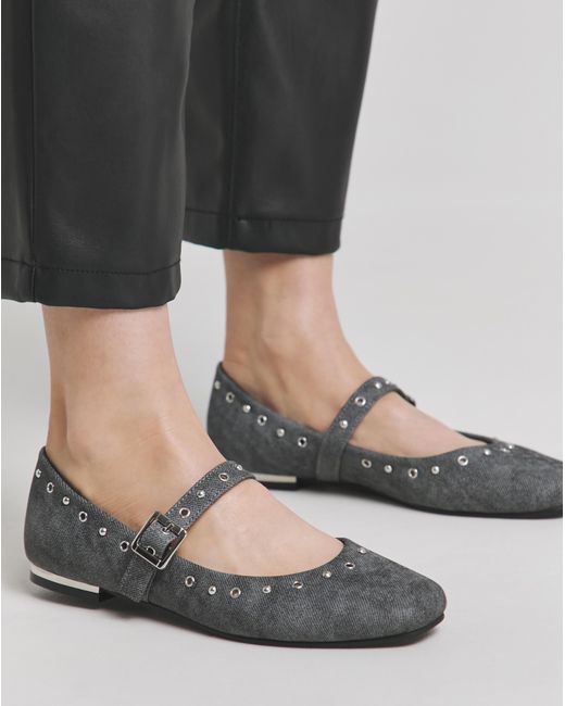 Simply Be Black Embellished Mary Jane Shoes Wide Fit