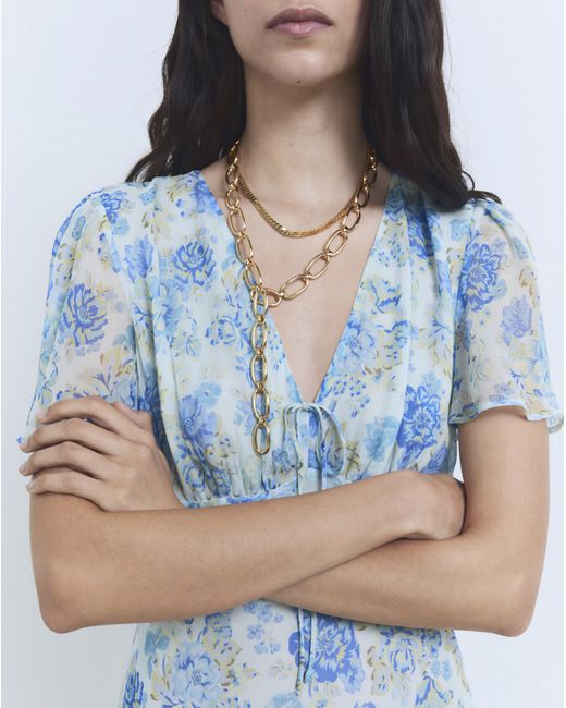 Mango Blue Dress Ronaldi