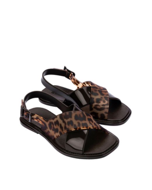 Melissa White Melissa Cleo Jelly Leopard Sandals