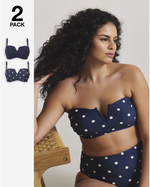 MAGISCULPT Black 2 Pack Bandeau Bikini Tops