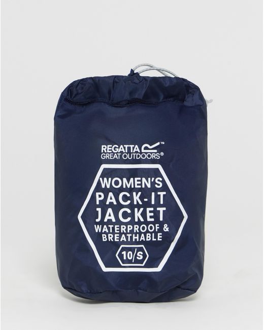 Regatta Blue Waterproof Pack-It Jacket Iii