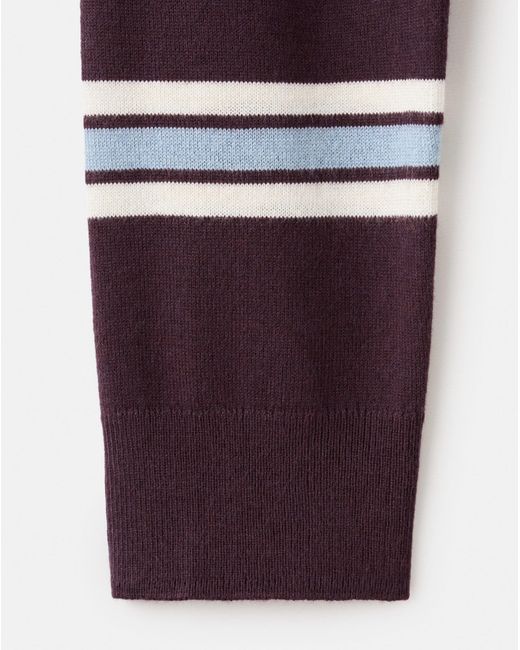 Mango Blue Striped Knit Sweater