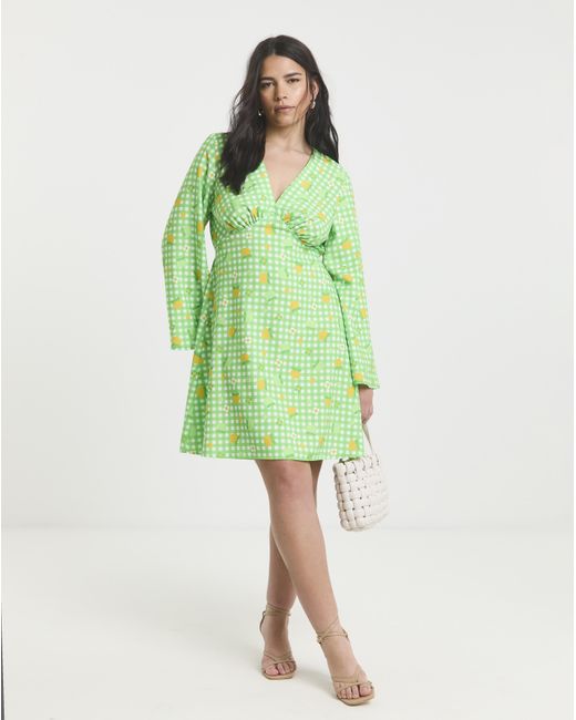Twisted Wunder Green Twiggy Check Dress