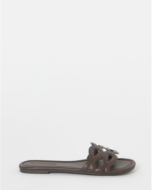 JD Williams Green Padded Loop Mule Sandal Wide