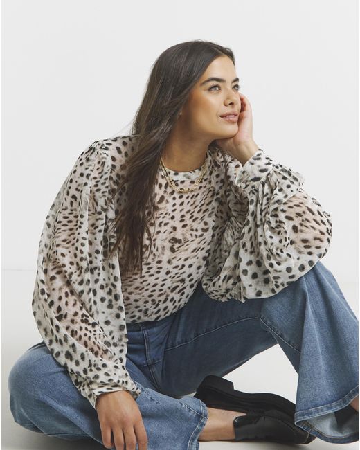 Simply Be Metallic Exaggerated Sleeve Blouse