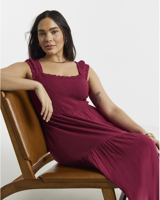 Vila Red Ankle Smock Dress