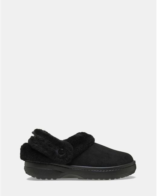CROCSTM Black Unfurgtble Vegan Suede Clog