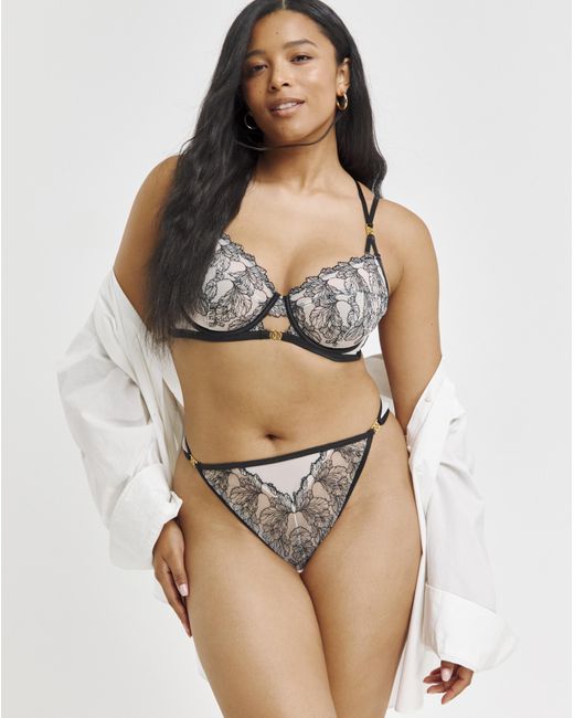Figleaves Black Emilia Balcony Bra