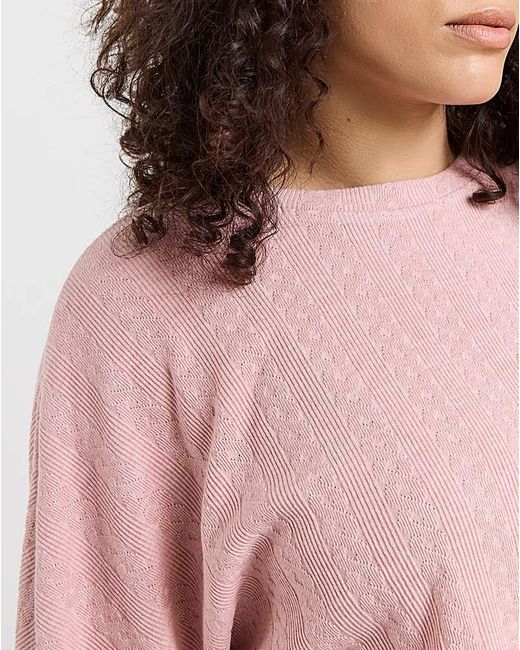 Pretty Secrets Pink Cable Knit Lounge Set