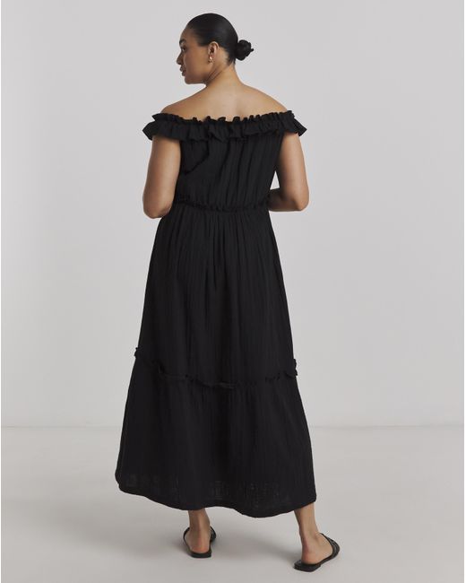 Beach To Beach Blue Cheesecloth Maxi Beach Dress
