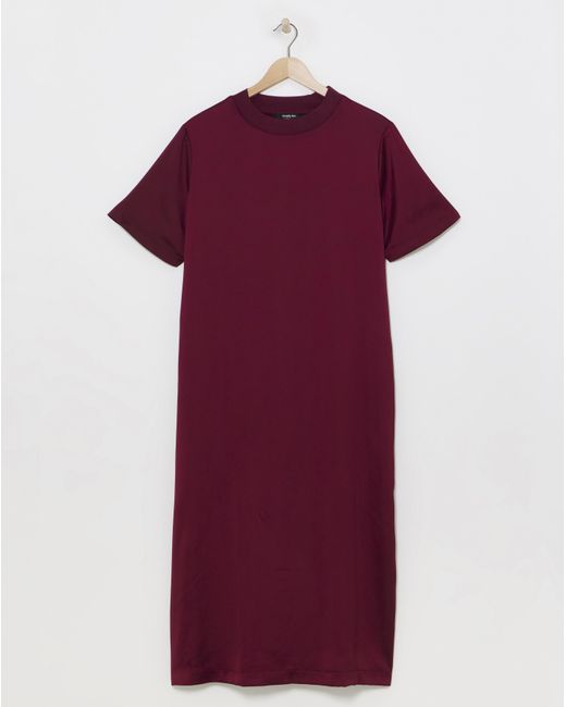 Simply Be Red Satin Midi Dress