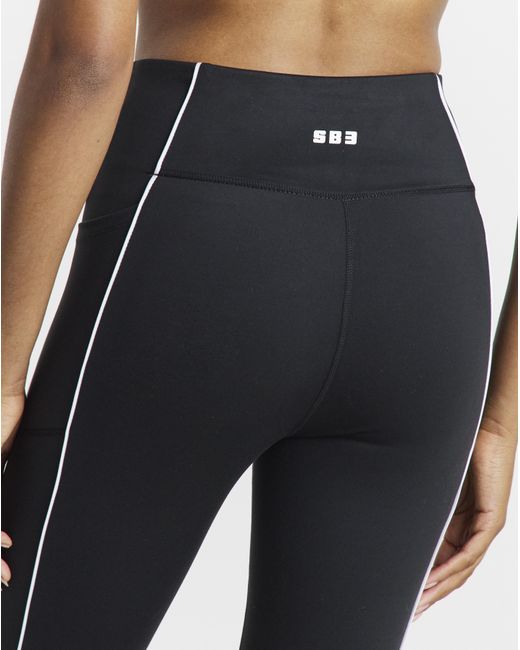 Simply Be Black Piping Legging