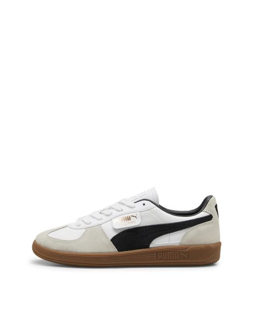 PUMA White Palermo Leather Trainers