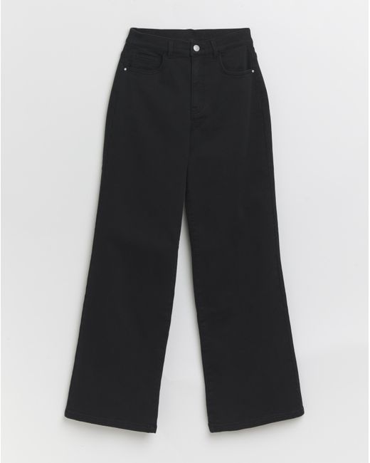 Simply Be Blue Fleece Lined Cosy Wide Leg Jeans