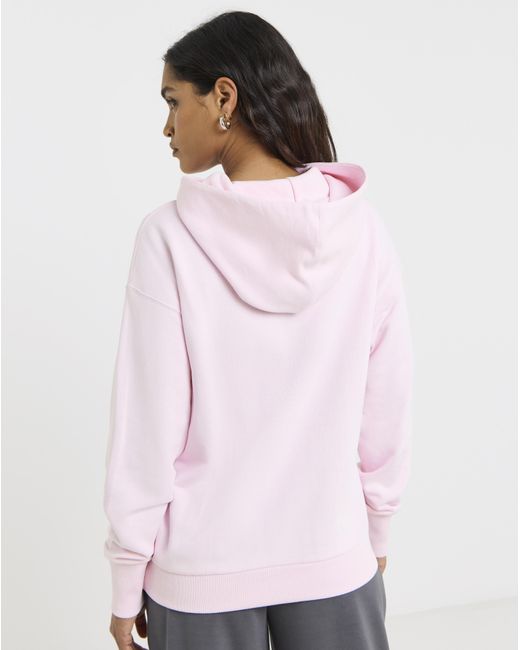Adidas Pink Small Chest Logo Hoodie