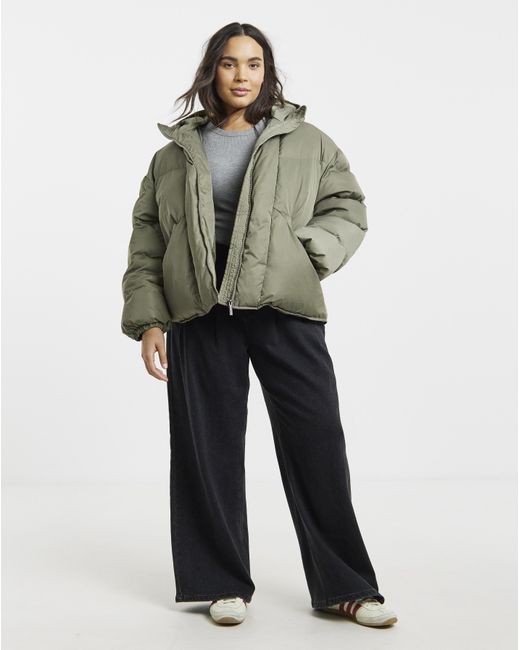 Native Youth Green Puffer Coat