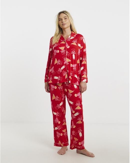 Pretty Secrets Red Cocktail Revere Pj Set