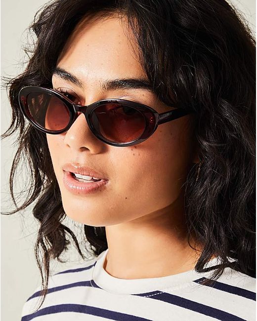 Accessorize Natural Resin Oval Sunglasses