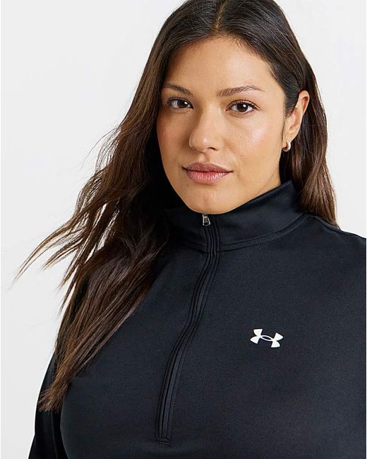 Under Armour Black 1/2 Zip Solid Top