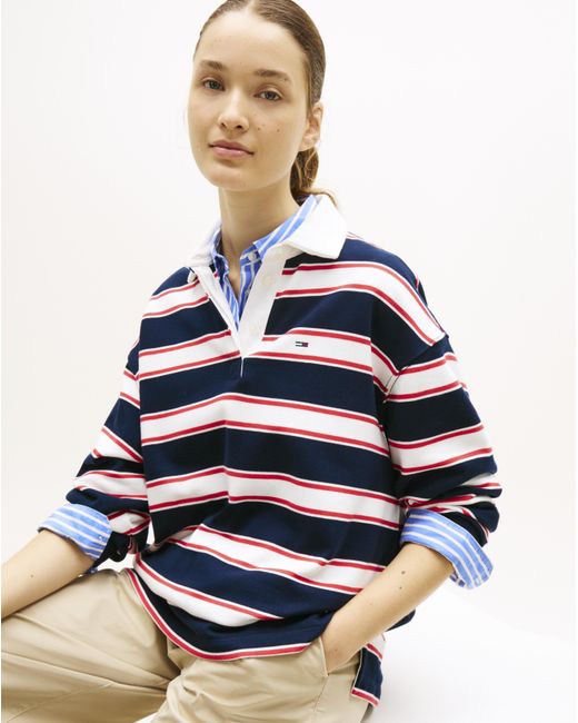 Tommy Hilfiger Blue Stripe Rugby