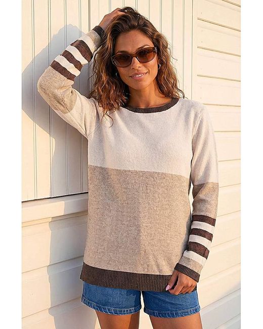 Roman Natural Roman Colour Block Stripe Jumper