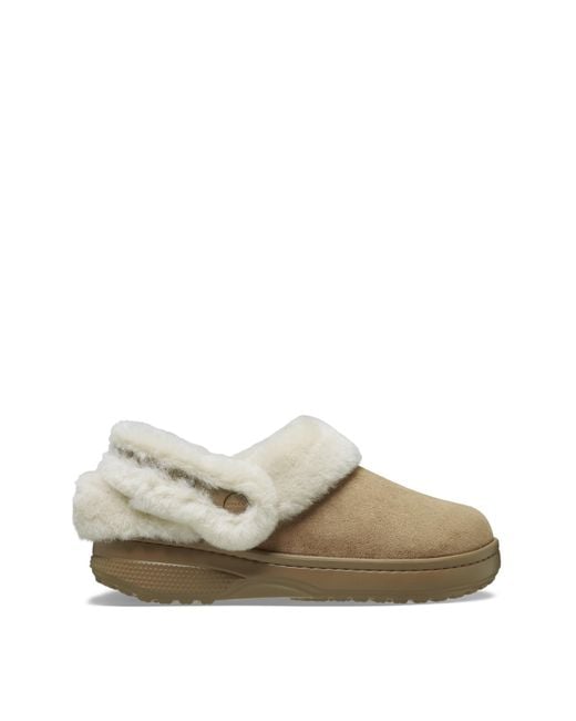CROCSTM Natural Unfurgtble Vegan Suede Clog