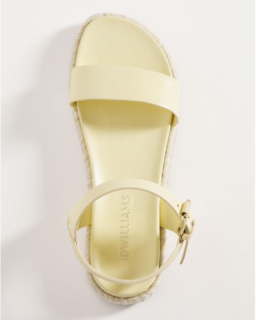 JD Williams Natural Leather Ankle Strap Espadrille Eee Fit