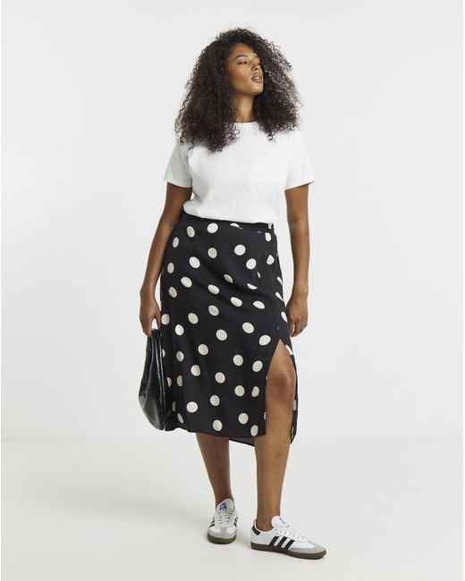 Simply Be White Spun Viscose Midi Skirt
