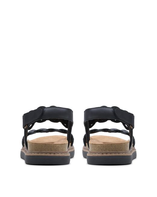 Clarks Blue Arwell Leather Sandal E Fit