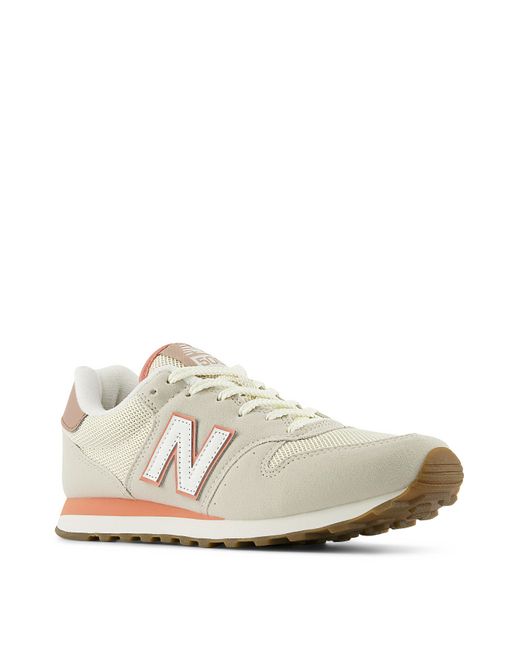 New Balance White 500 Trainers