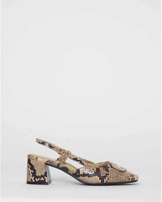 JD Williams Black Heeled Slingback With Buckle Trim Wide
