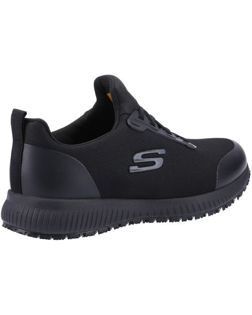 Skechers Workwear Black Skechers Squad Wide Sr Occupational Shoe