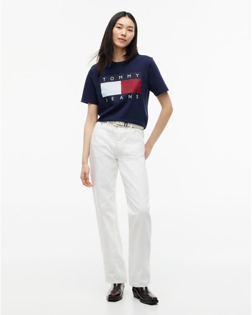 Tommy Hilfiger Blue Boxy Flag Tee