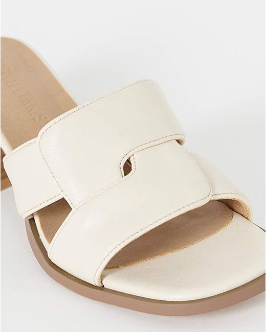JD Williams Natural Woven Mule Block Heel Wide