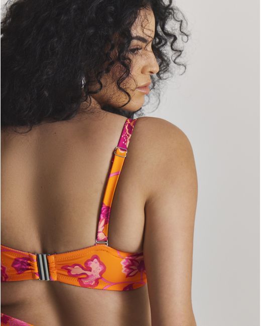 Figleaves Orange Underwired Bandeau Bikini Top
