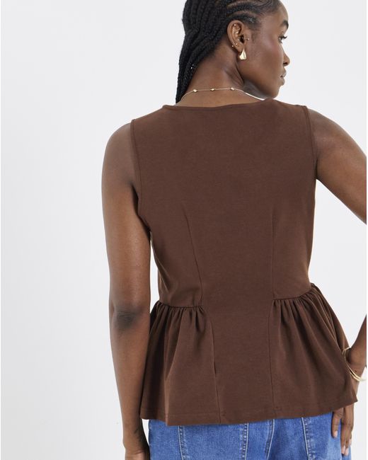 Simply Be Blue Peplum Tank