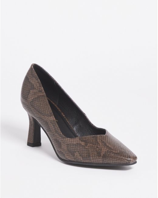 JD Williams White Heeled Court Shoe Eee Fit