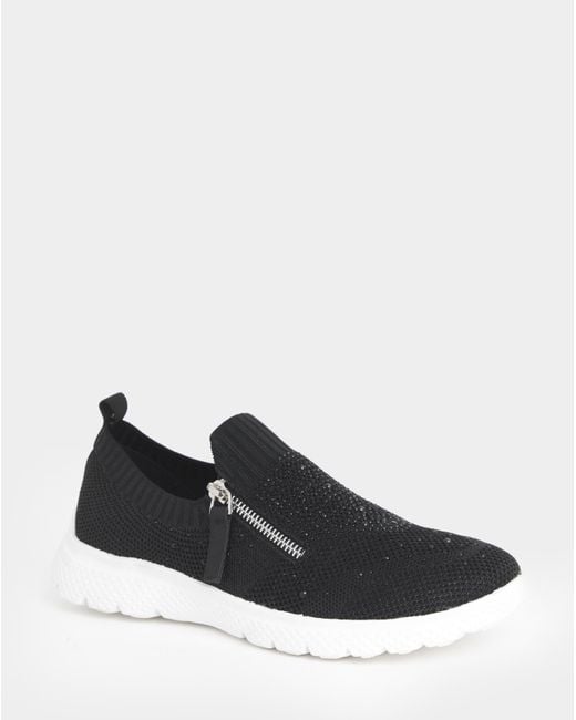 Cushion Walk Black Knit Trainers Exwide
