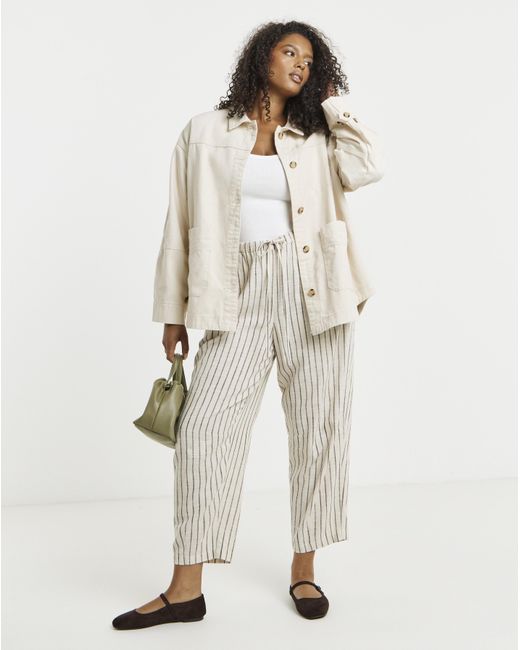 Simply Be White Utility Jacket