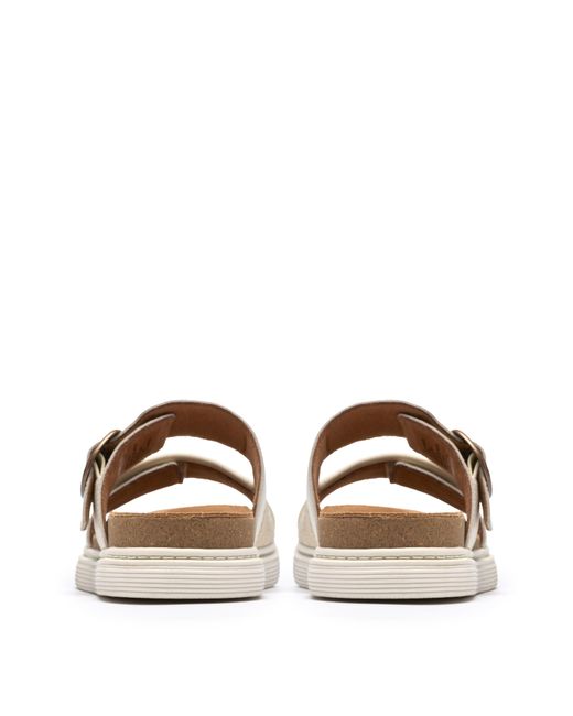 Clarks Natural Arwell Leather Sandal E Fit