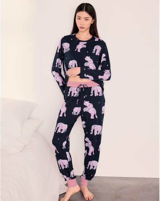 Chelsea Peers Blue Long Sleeve Pj Set