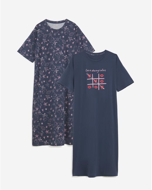 Simply Be Blue Value 2 Pack Nighties