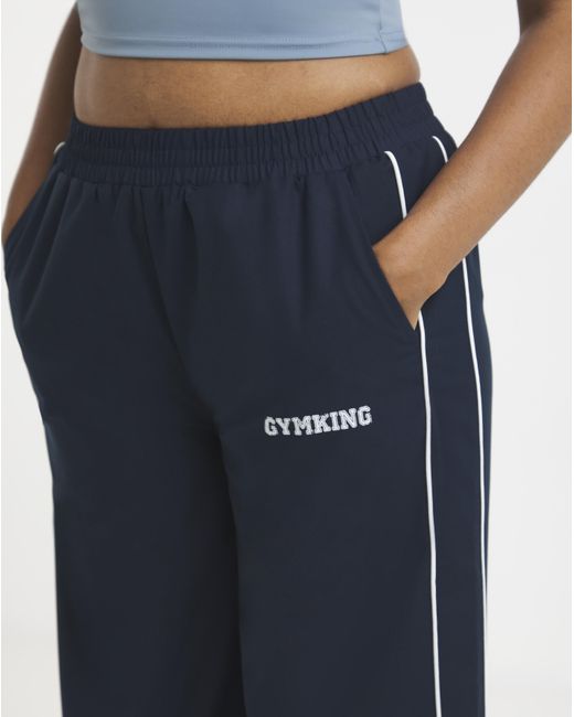 Gym King Blue College Straight Leg Joggers