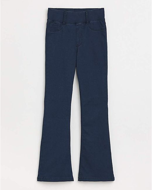 Simply Be White Flared Pull On Jeggings