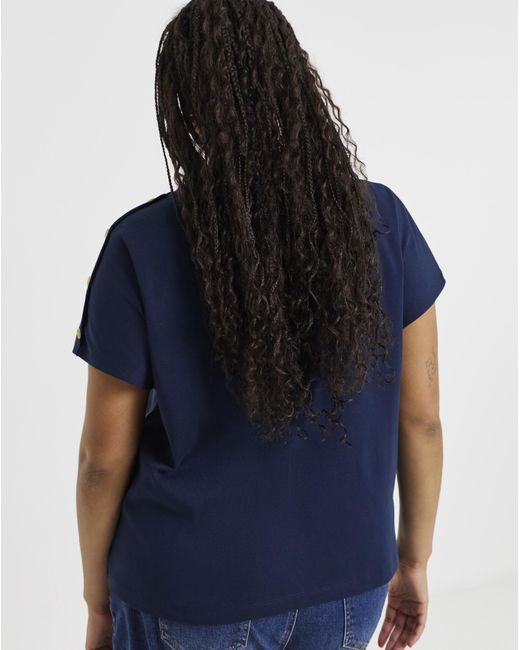 Tommy Hilfiger Blue Button T-Shirt