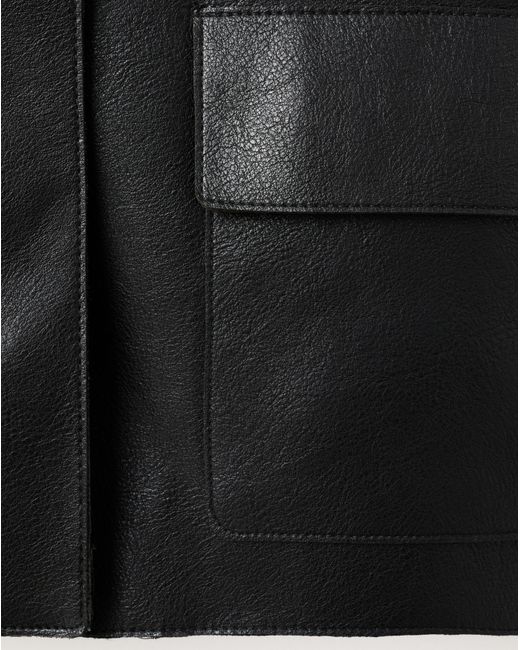 Mango Black Faux Leather Jacket