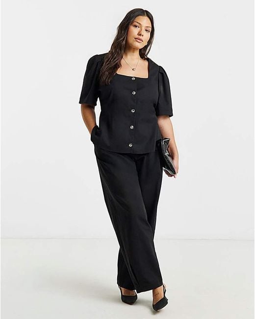 Simply Be Black Peplum Blazer