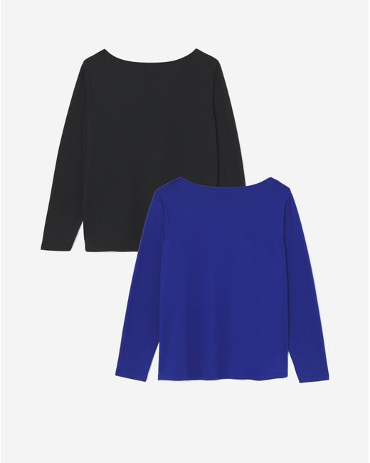 Simply Be Blue 2 Pack V Back Tops