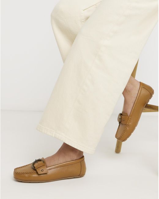 JD Williams Natural Leather Driving Moccasin Ex Wide