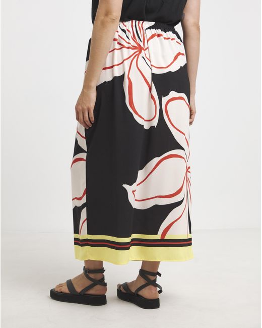 Simply Be White Sbe Spun Knot Detail Midaxi Skirt